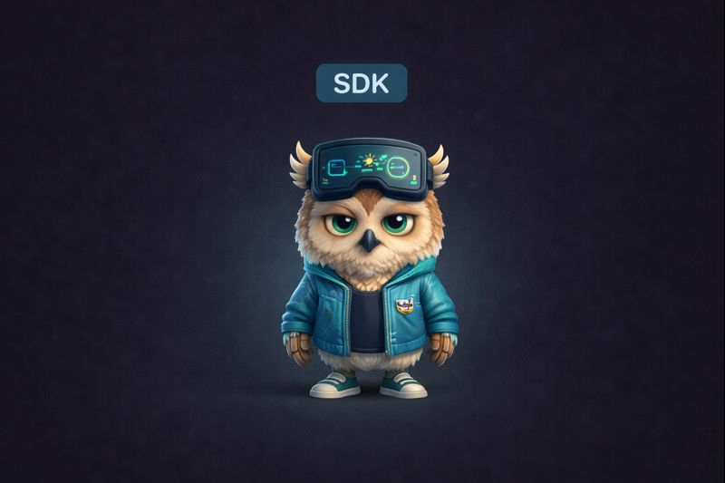 SDK Gossip Analytics owl mascot representing the SDK team